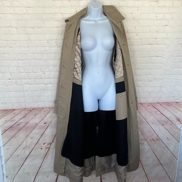 VINTAGE PENDLETON 80’s  tan hoodie trench coat size 12 - Picture 10 of 13
